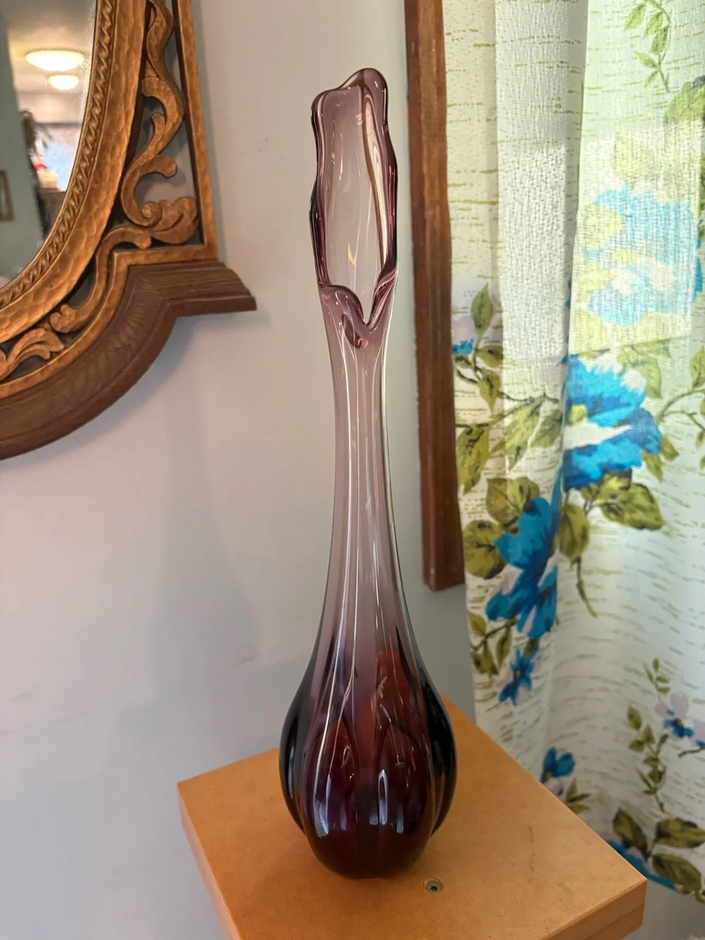Vintage Viking Epic Swung Vase In Amethyst